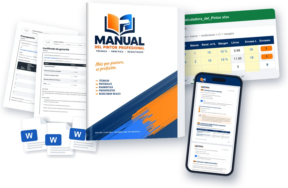 Manual, kit de documentos, calculadora y versión para celular